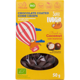 Porumb crispy invelit in ciocolata bio 50g Super Fudgio