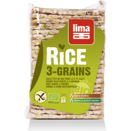 Rondele de orez expandat cu 3 cereale eco 130g  Lima