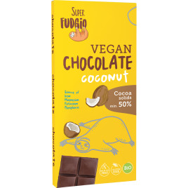 Ciocolata cu cocos bio 80g Super Fudgio