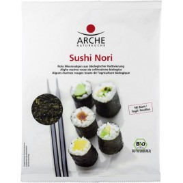 Sushi Nori, Alge marine bio pentru sushi, 30g Arche