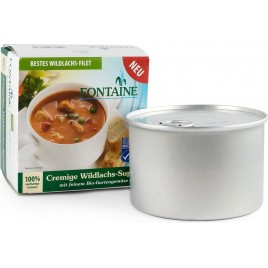 Supa crema de somon salbatic cu legume fine de gradina, bio, 400ml Fontaine