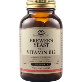 Drojdie de bere cu vitamina B12  500mg 250cps, SOLGAR