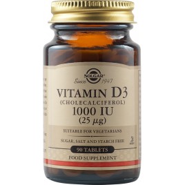 Vitamina D3 1000IU(25µg) 90cps, SOLGAR